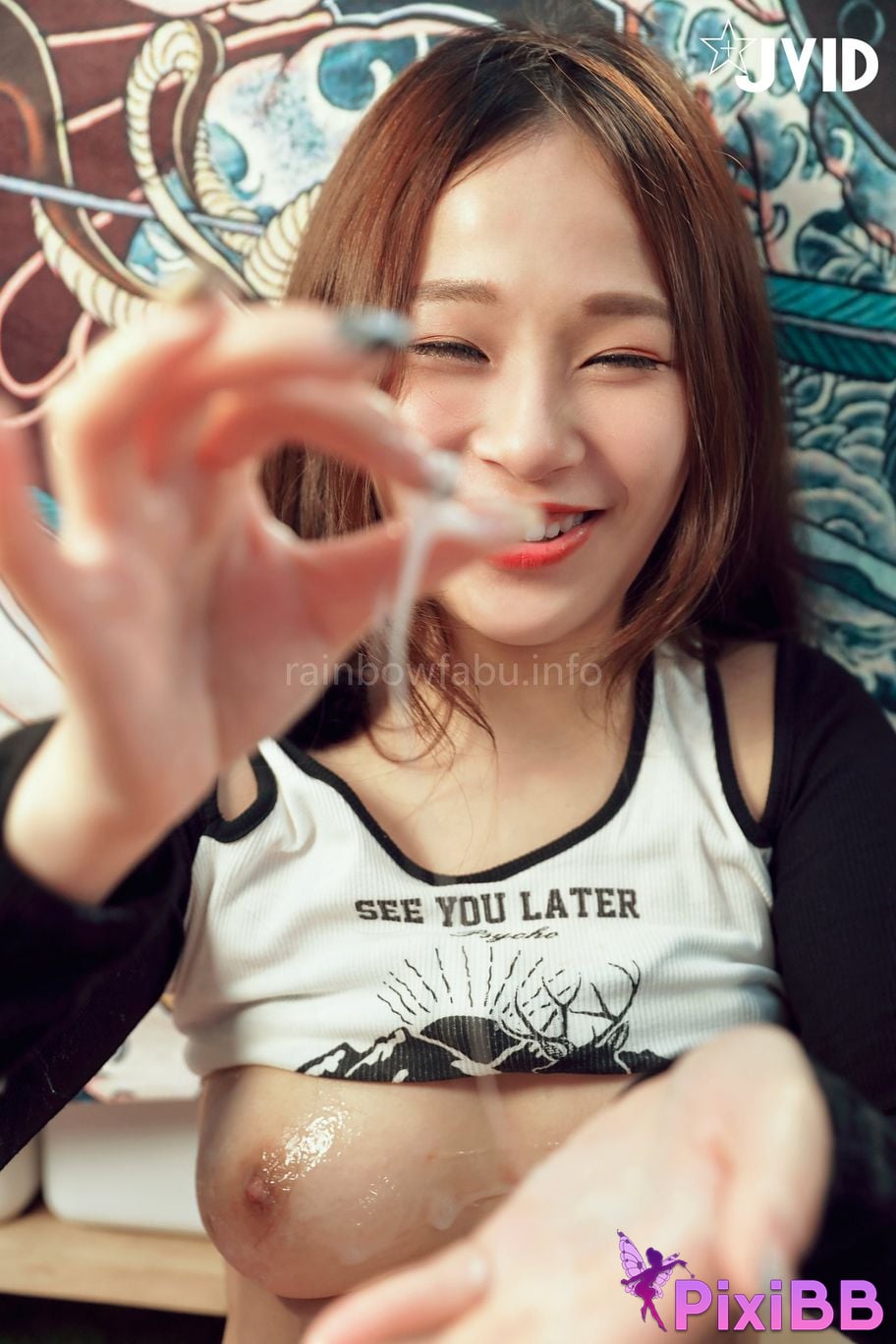 JVID Jiemi Juice Yin Shui Bai Kai Hou Qian Si PixiBB.COM 153