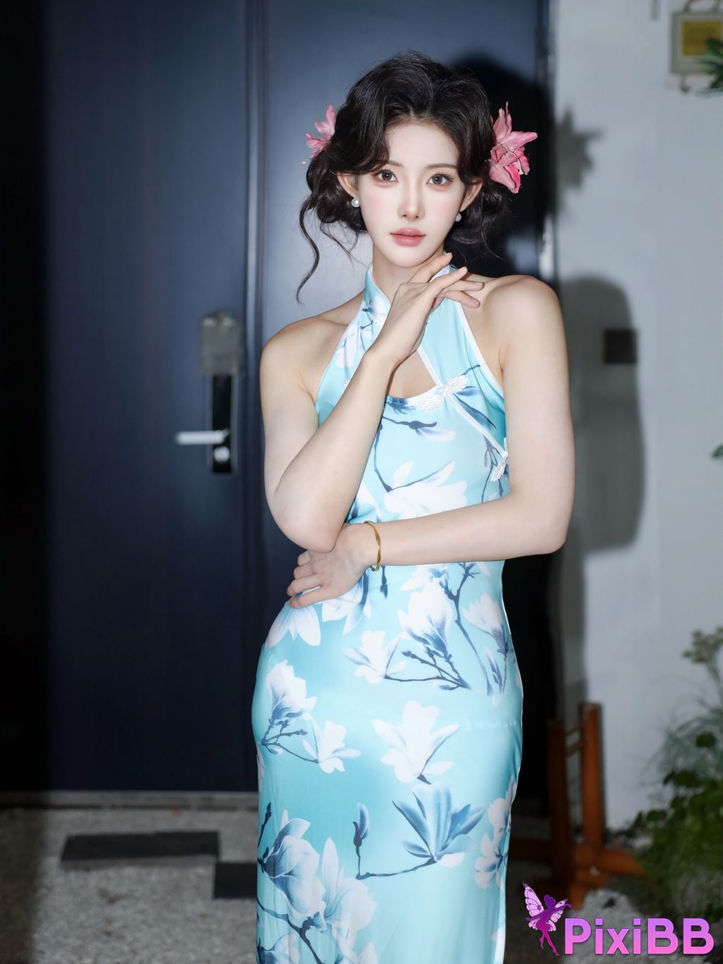 XR Uncensored Li Shuanger R18 Xiuren.com model Sexy cheongsam shredded meat PixiBB.COM 016