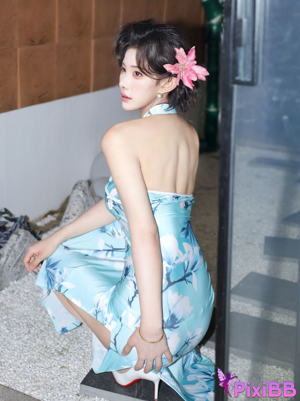 XR Uncensored Li Shuanger R18 Xiuren.com model Sexy cheongsam shredded meat PixiBB.COM 019