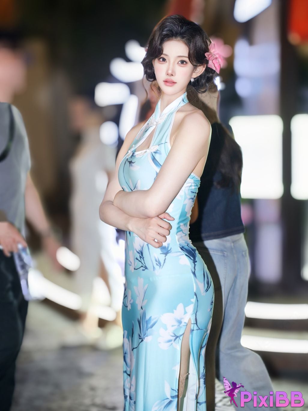 XR Uncensored Li Shuanger R18 Xiuren.com model Sexy cheongsam shredded meat PixiBB.COM 023