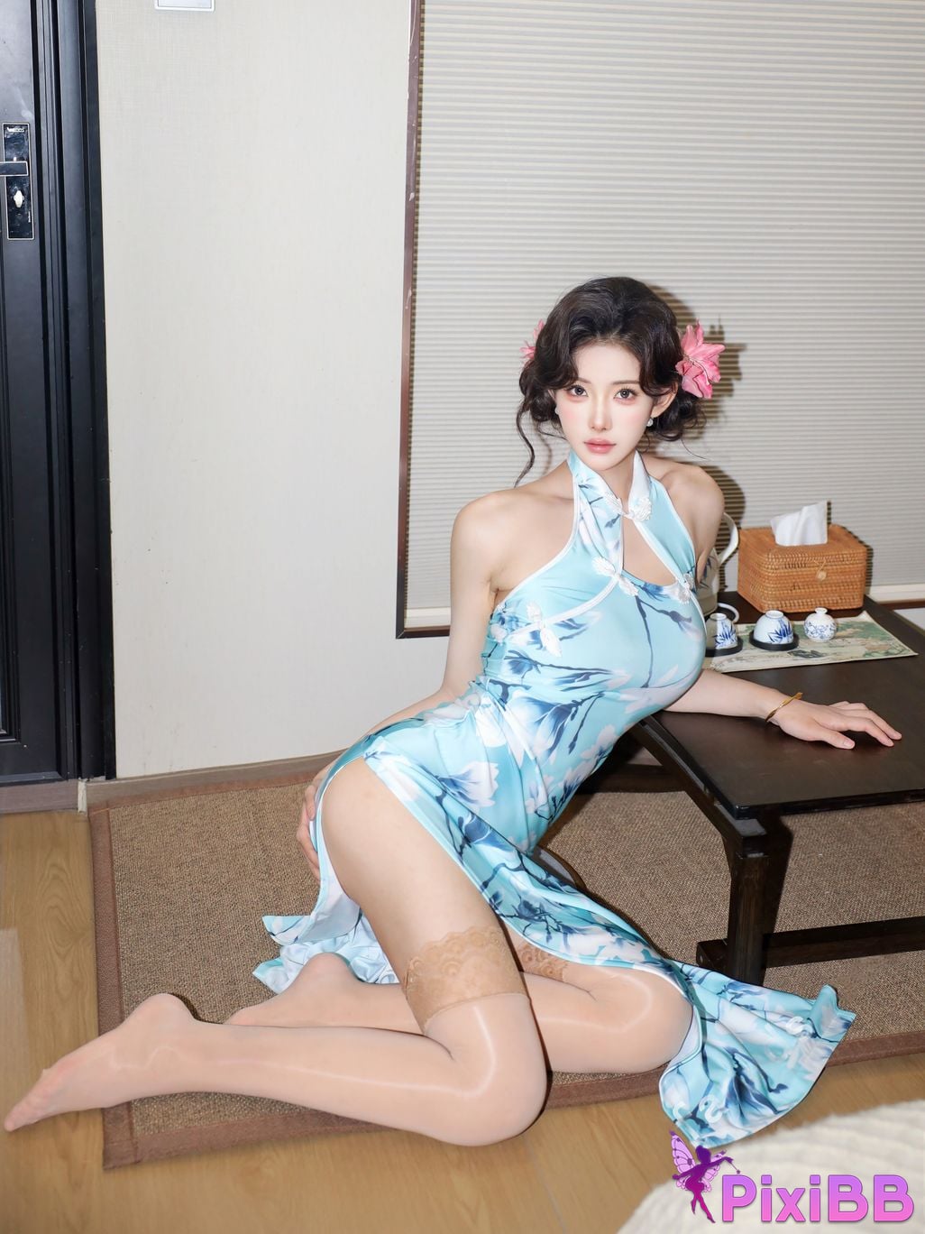 XR Uncensored Li Shuanger R18 Xiuren.com model Sexy cheongsam shredded meat PixiBB.COM 029