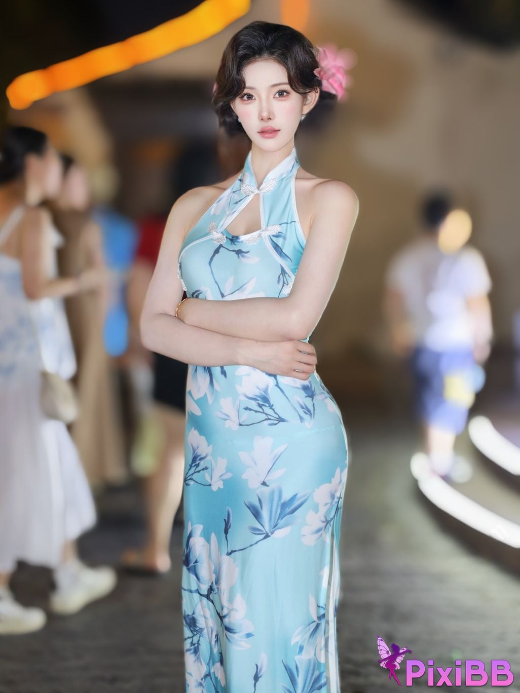 XR Uncensored Li Shuanger R18 Xiuren.com model Sexy cheongsam shredded meat PixiBB.COM 045