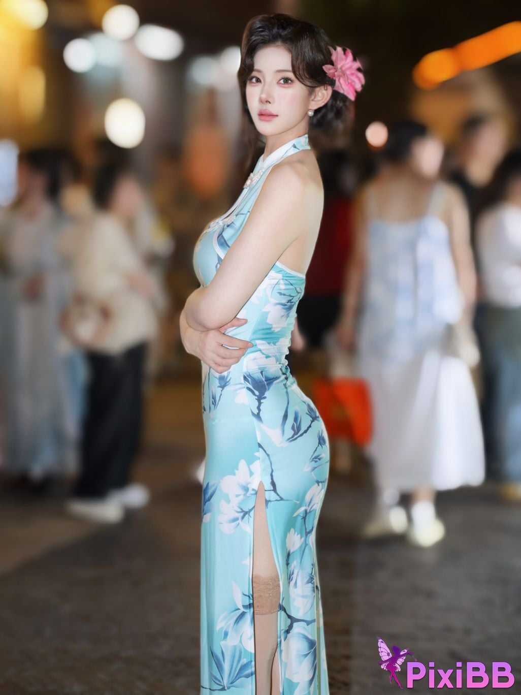 XR Uncensored Li Shuanger R18 Xiuren.com model Sexy cheongsam shredded meat PixiBB.COM 067