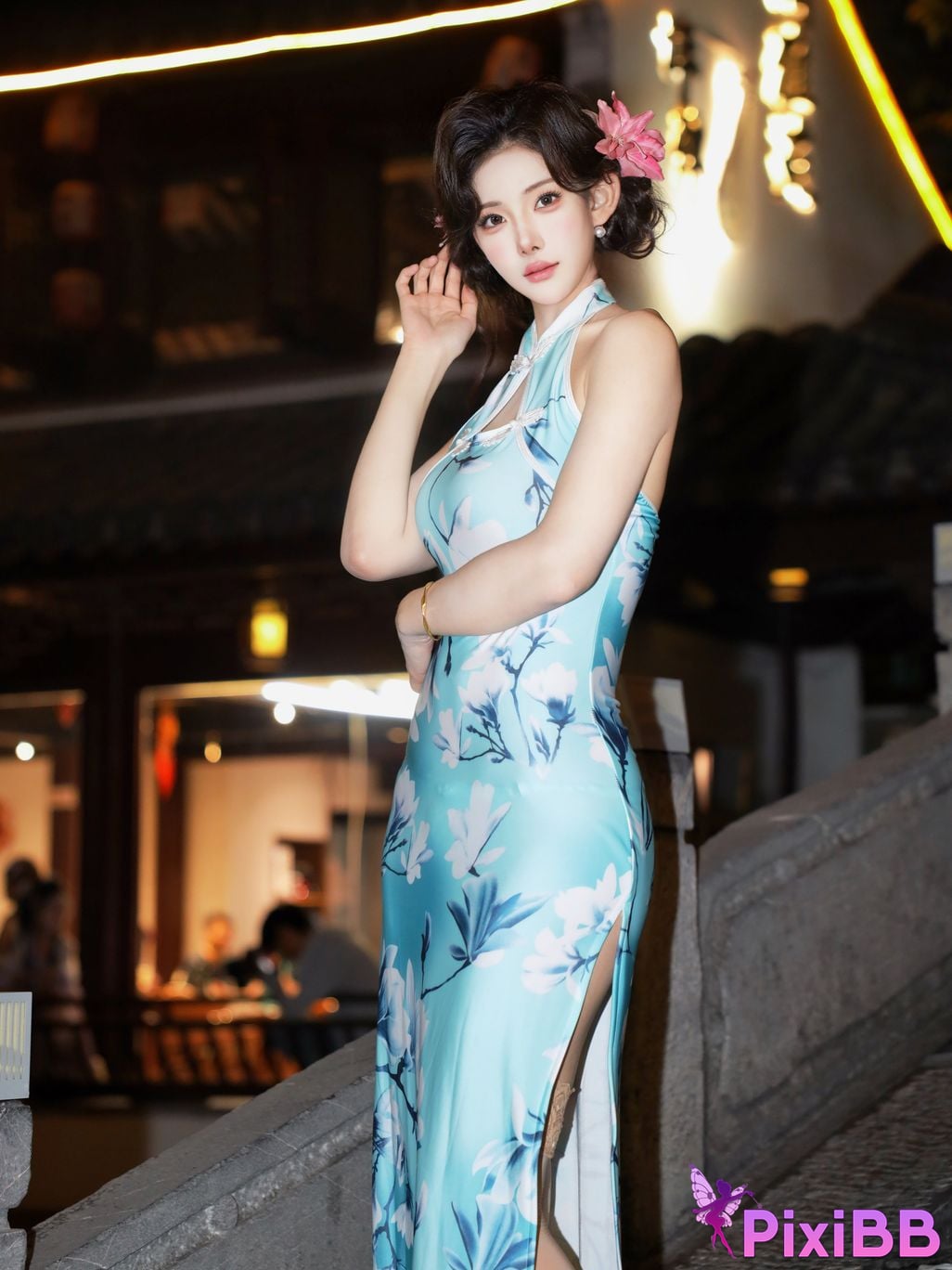 XR Uncensored Li Shuanger R18 Xiuren.com model Sexy cheongsam shredded meat PixiBB.COM 075