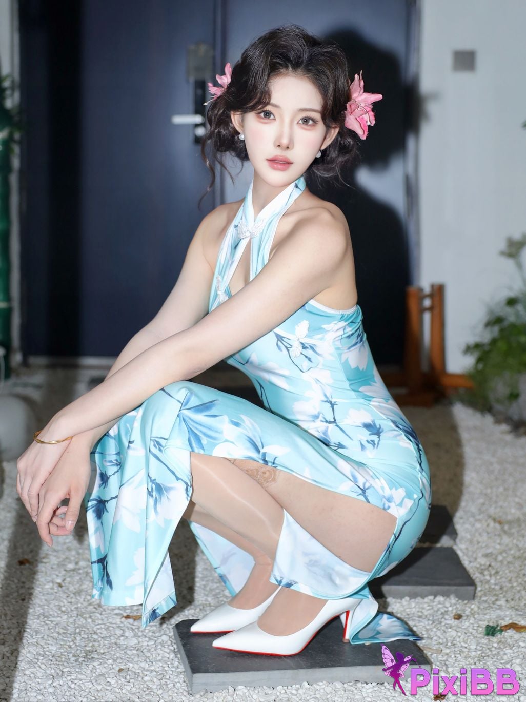 XR Uncensored Li Shuanger R18 Xiuren.com model Sexy cheongsam shredded meat PixiBB.COM 116