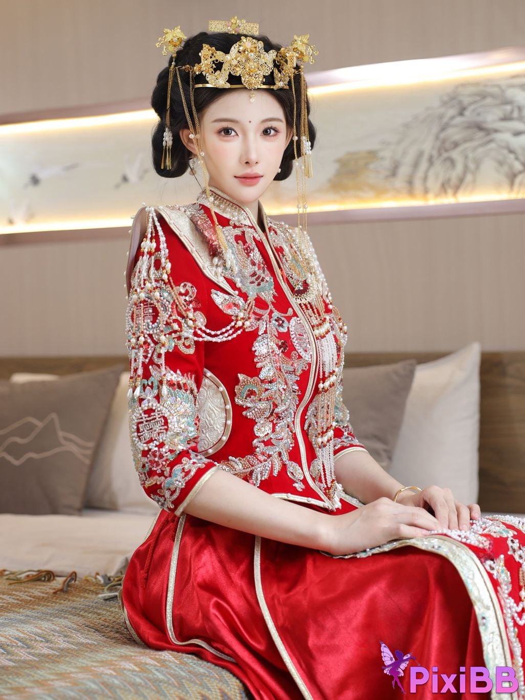 XR Uncensored Li Shuanger R18 Xiuren.com model Xiuhe suit PixiBB.COM 012