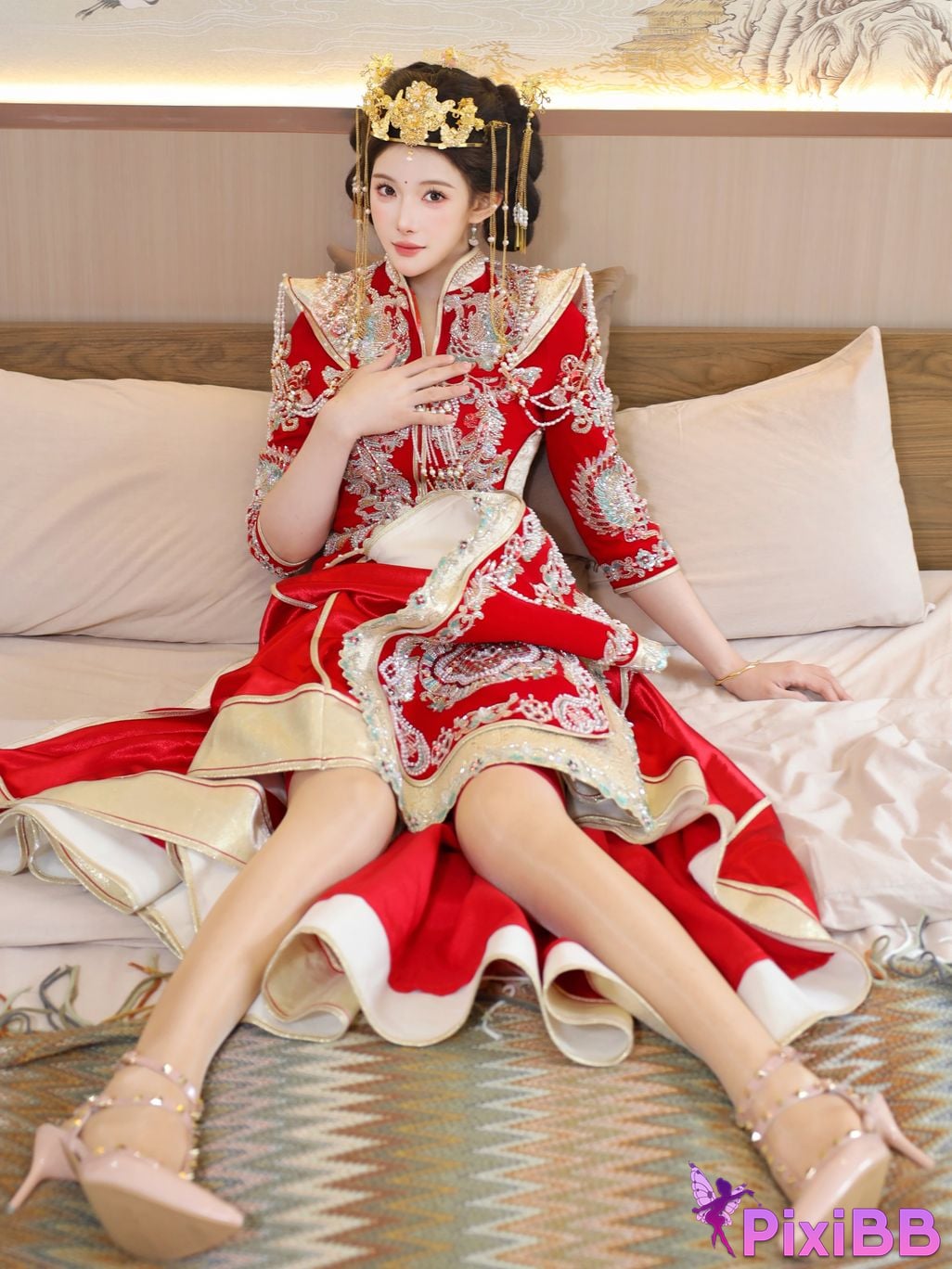 XR Uncensored Li Shuanger R18 Xiuren.com model Xiuhe suit PixiBB.COM 030