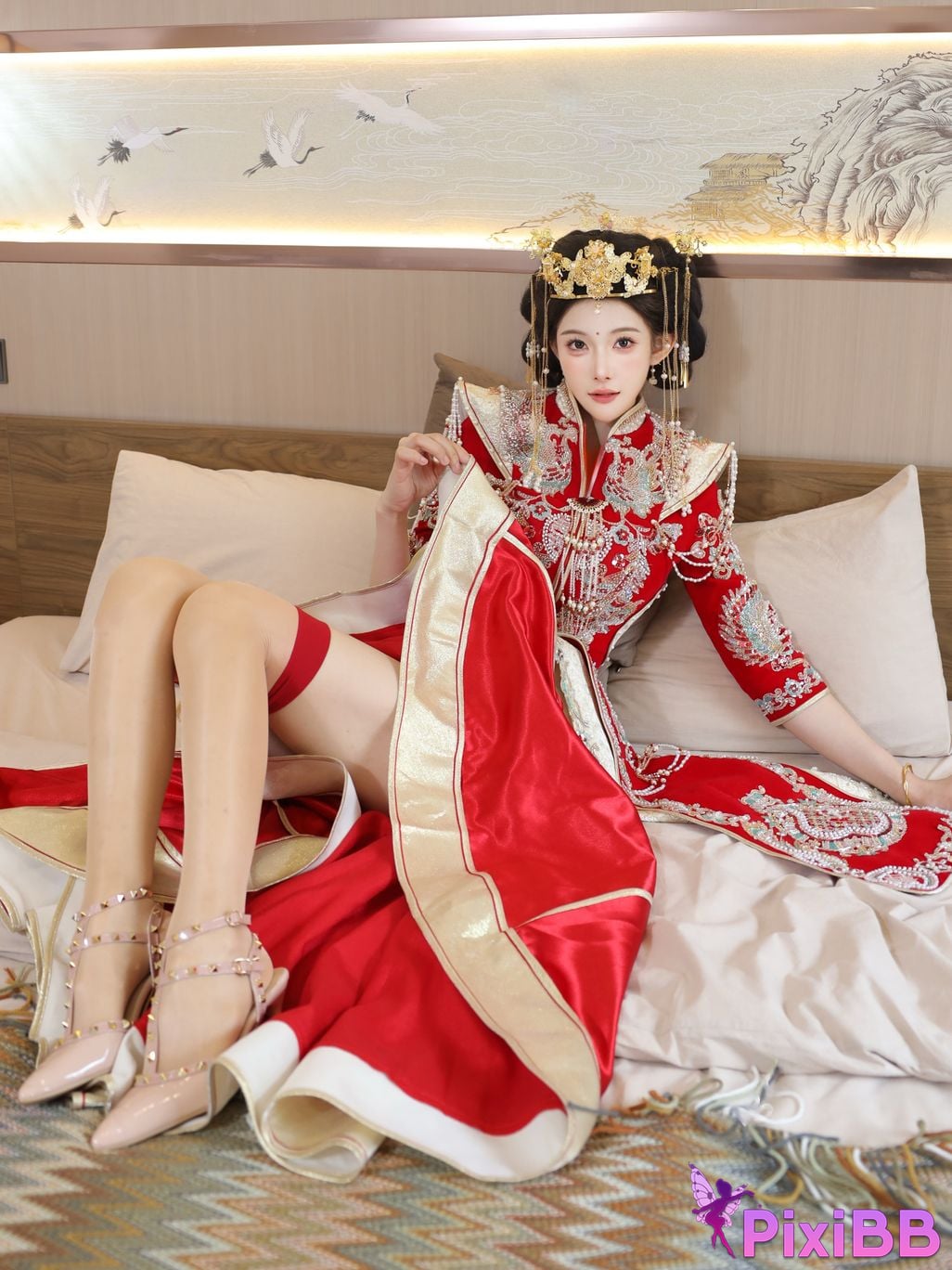 XR Uncensored Li Shuanger R18 Xiuren.com model Xiuhe suit PixiBB.COM 037