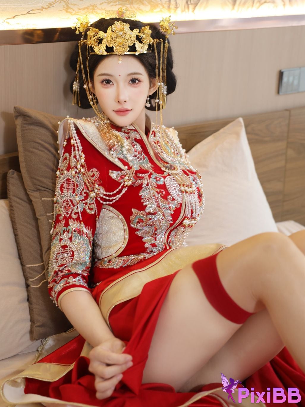 XR Uncensored Li Shuanger R18 Xiuren.com model Xiuhe suit PixiBB.COM 043