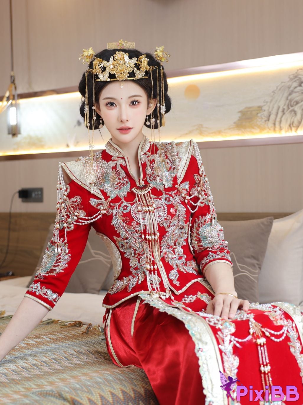 XR Uncensored Li Shuanger R18 Xiuren.com model Xiuhe suit PixiBB.COM 045