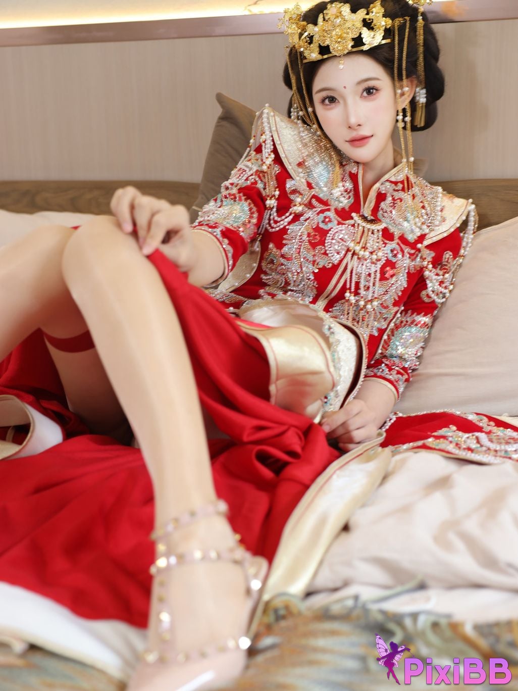 XR Uncensored Li Shuanger R18 Xiuren.com model Xiuhe suit PixiBB.COM 049