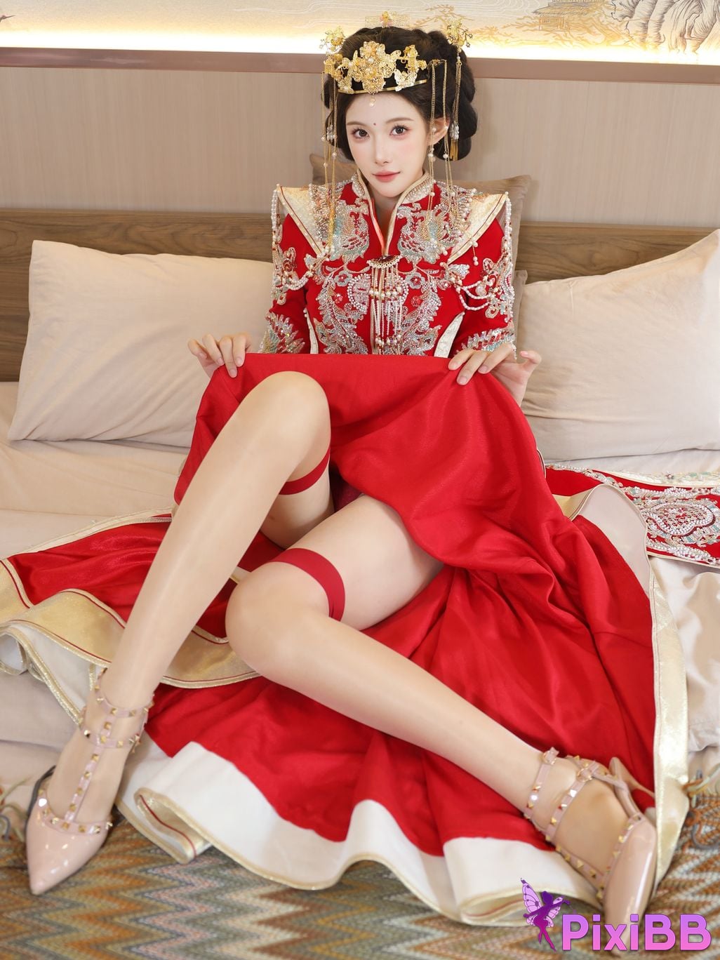 XR Uncensored Li Shuanger R18 Xiuren.com model Xiuhe suit PixiBB.COM 050