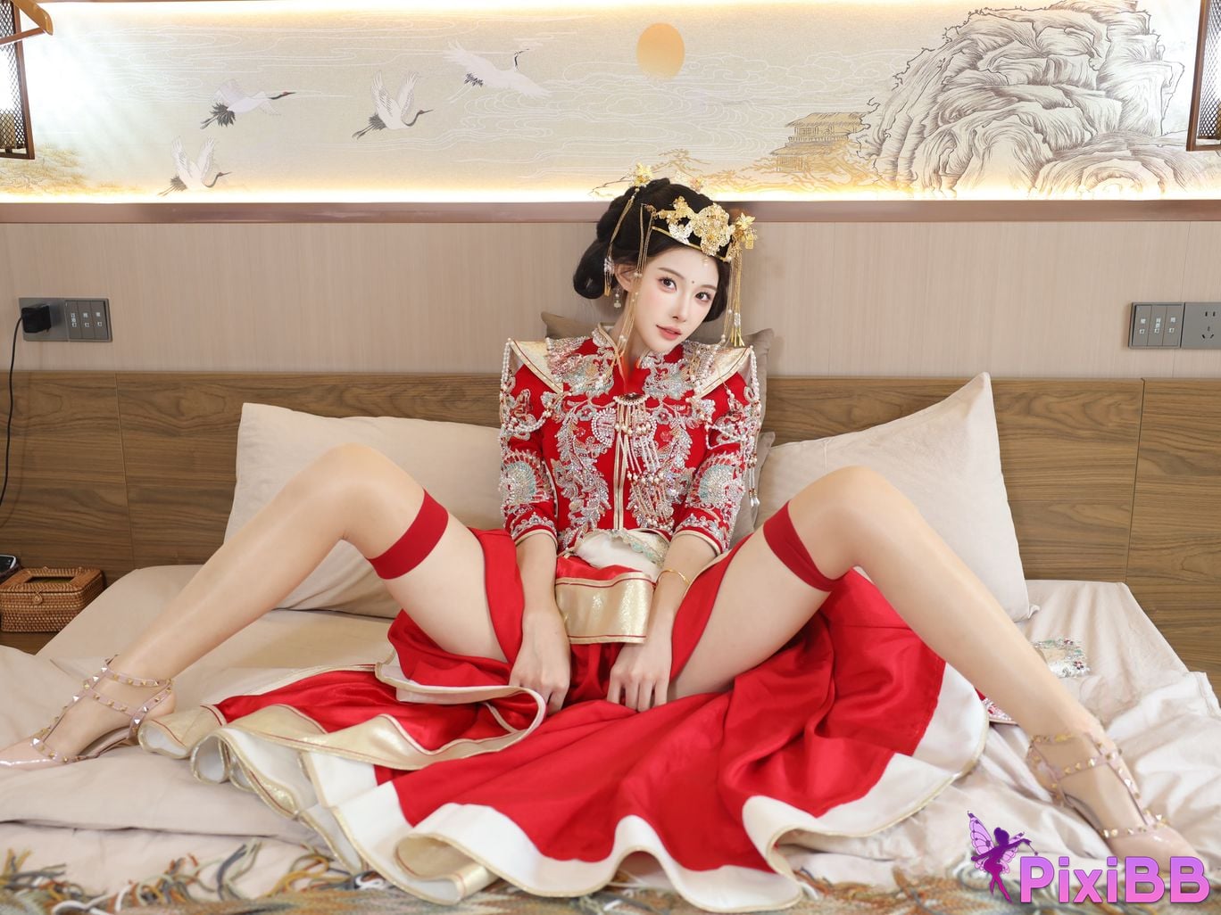 XR Uncensored Li Shuanger R18 Xiuren.com model Xiuhe suit PixiBB.COM 054