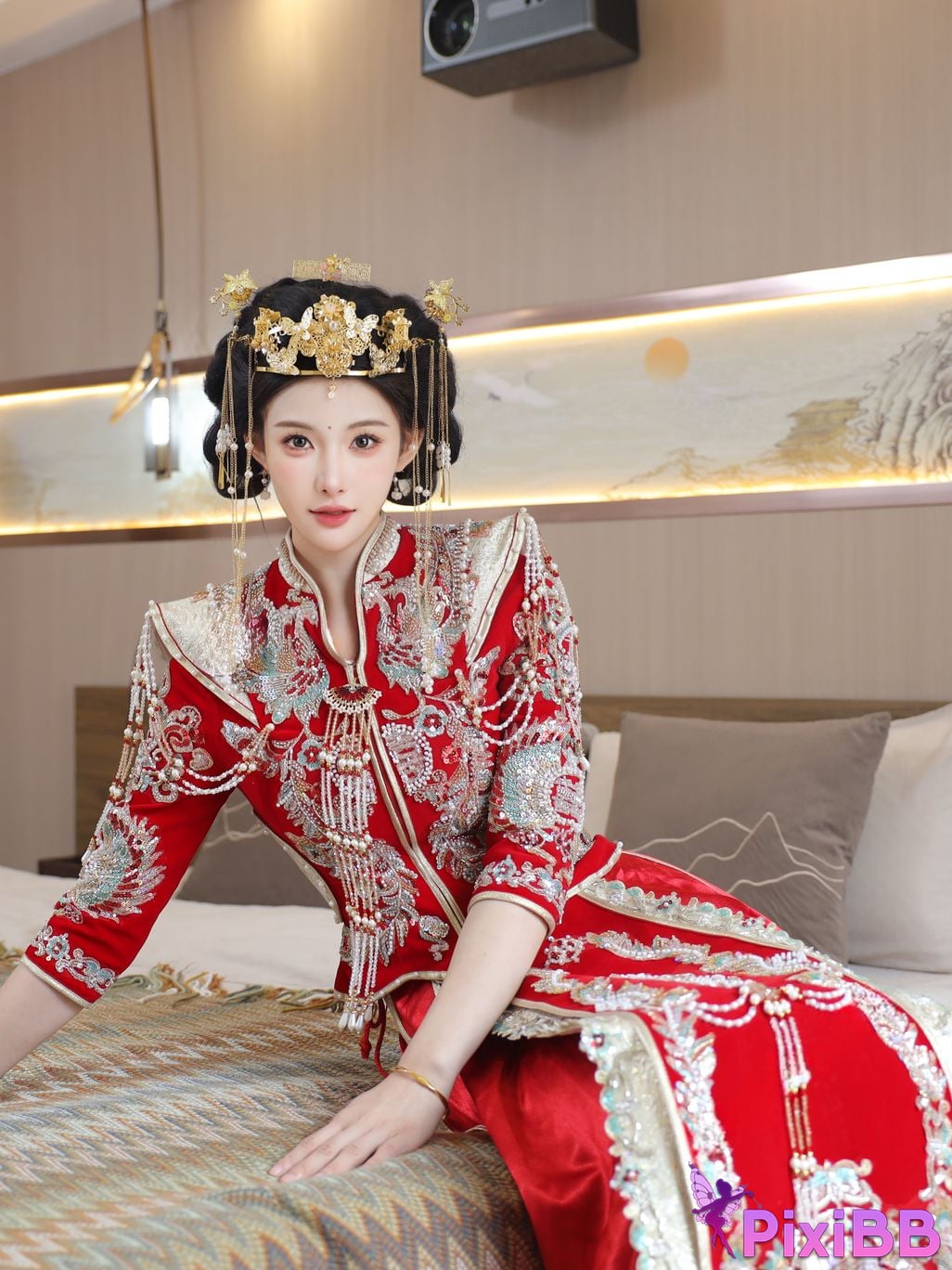 XR Uncensored Li Shuanger R18 Xiuren.com model Xiuhe suit PixiBB.COM 056