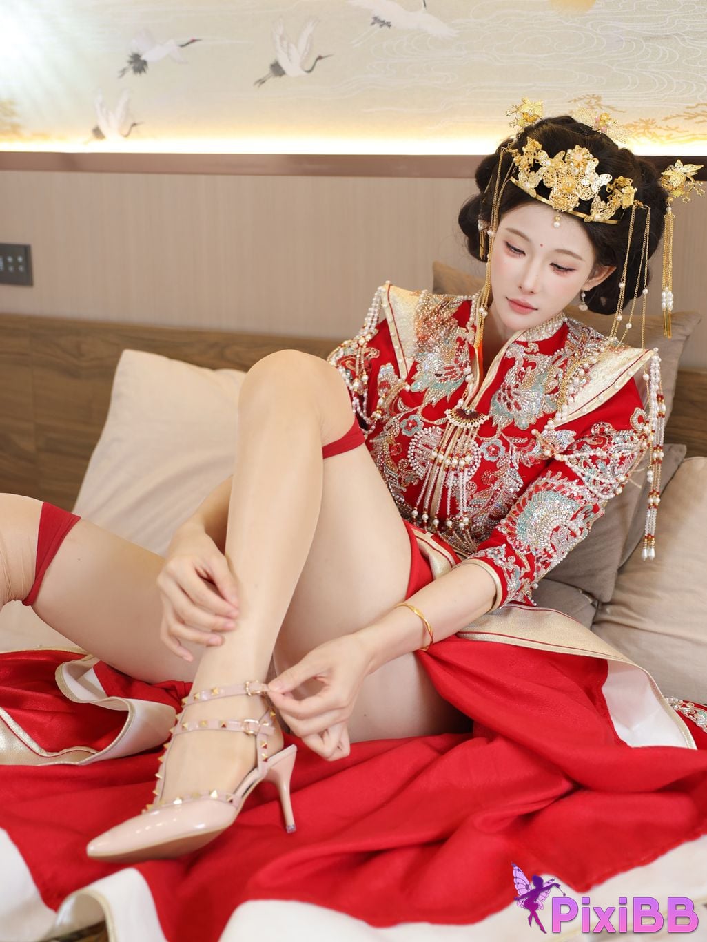 XR Uncensored Li Shuanger R18 Xiuren.com model Xiuhe suit PixiBB.COM 060