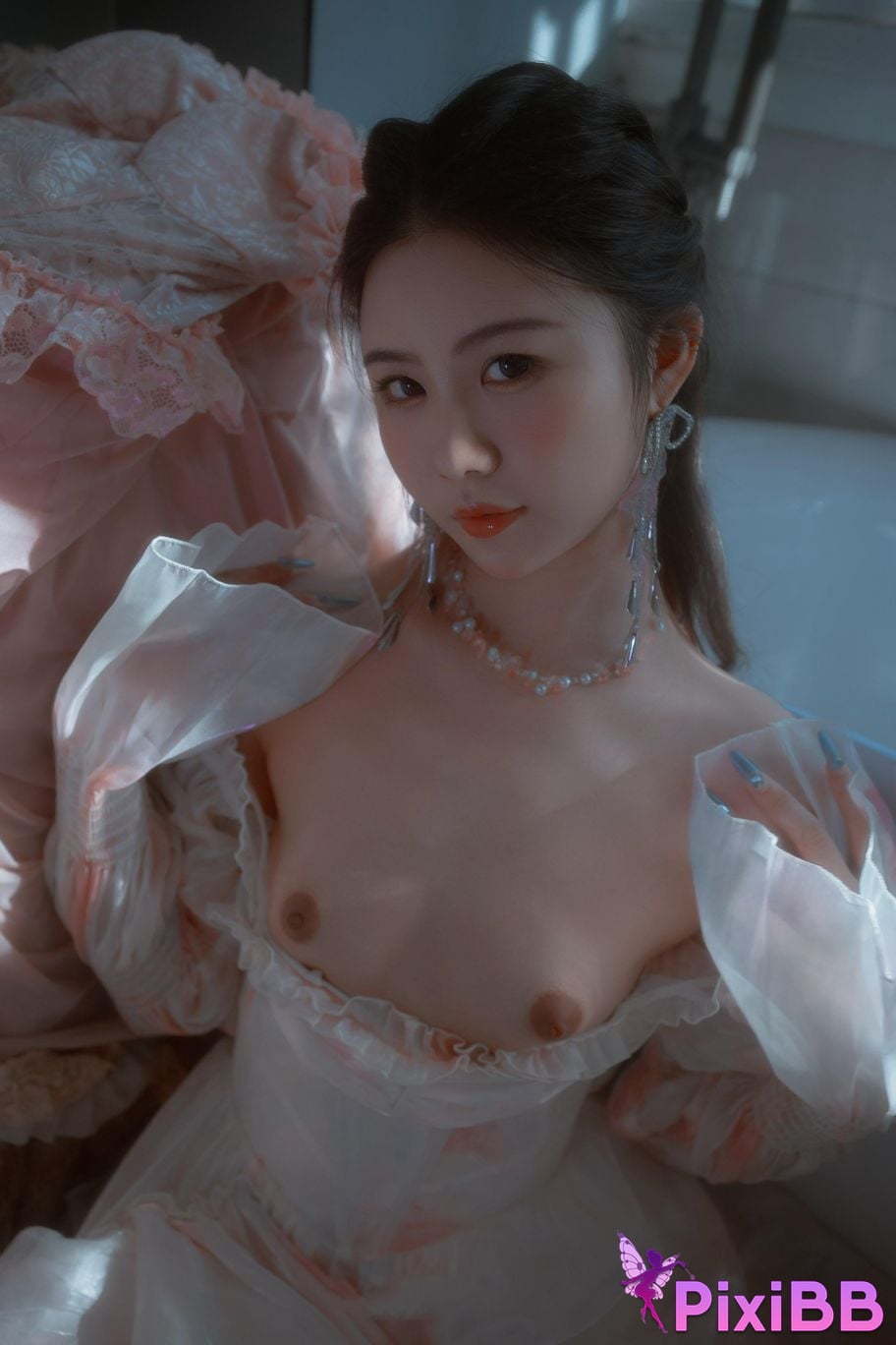 XR Uncensored Lucky R18 Xiuren.com Model Silver Short Skirt S Extra PixiBB.COM 097