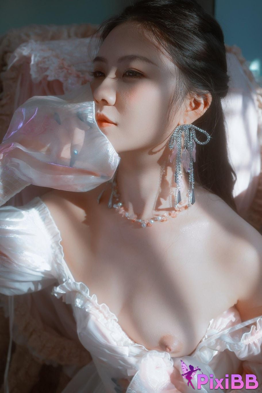 XR Uncensored Lucky R18 Xiuren.com Model Silver Short Skirt S Extra PixiBB.COM 102