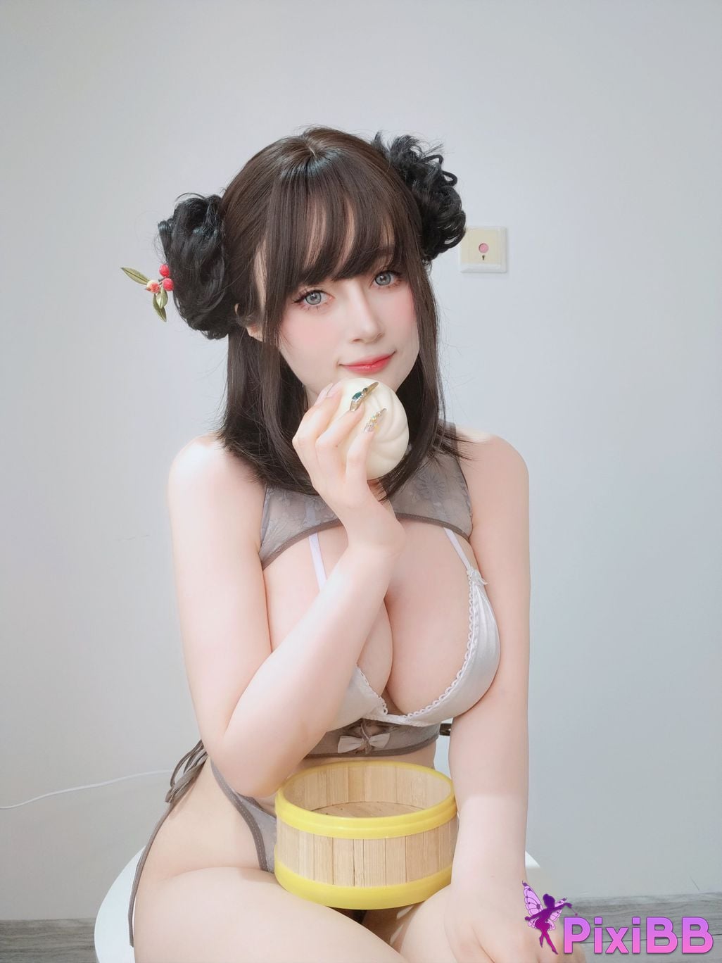 Cosplay White Bow 81 Fantia 2024.10 Chinese Girl Purple Wife PixiBB.COM 050