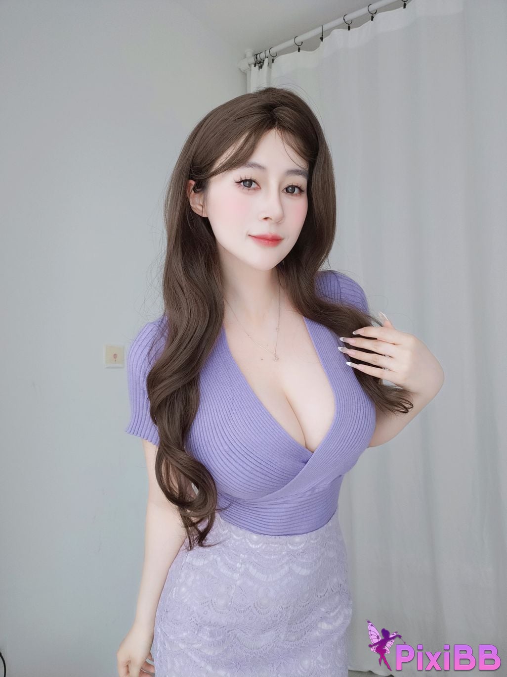 Cosplay White Bow 81 Fantia 2024.10 Chinese Girl Purple Wife PixiBB.COM 064