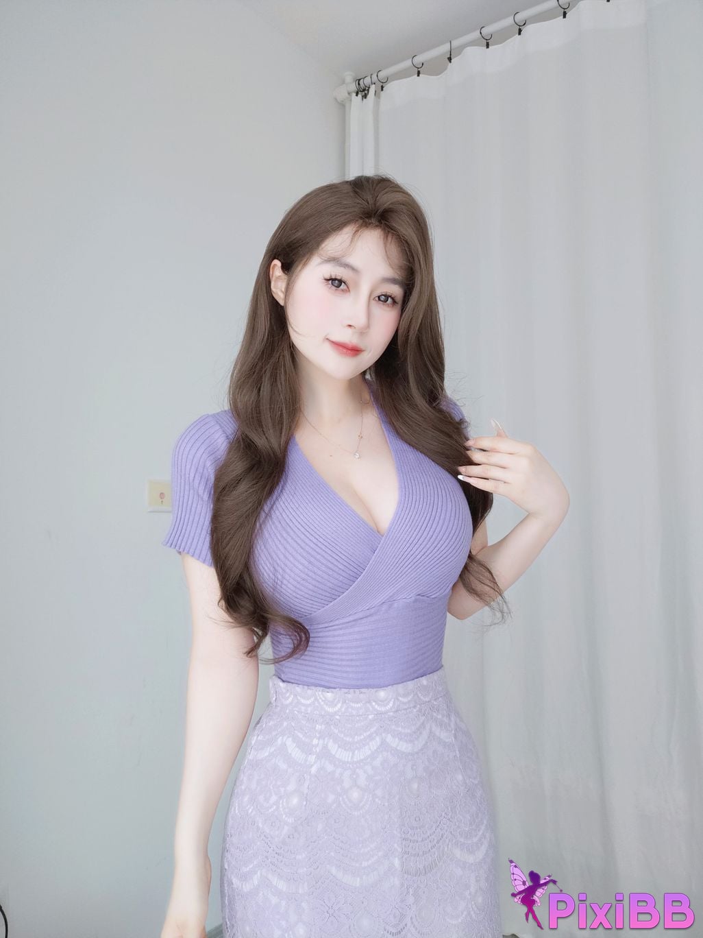 Cosplay White Bow 81 Fantia 2024.10 Chinese Girl Purple Wife PixiBB.COM 065