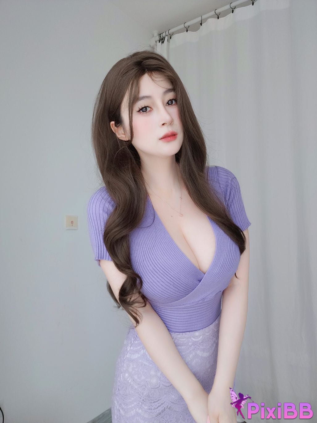 Cosplay White Bow 81 Fantia 2024.10 Chinese Girl Purple Wife PixiBB.COM 067