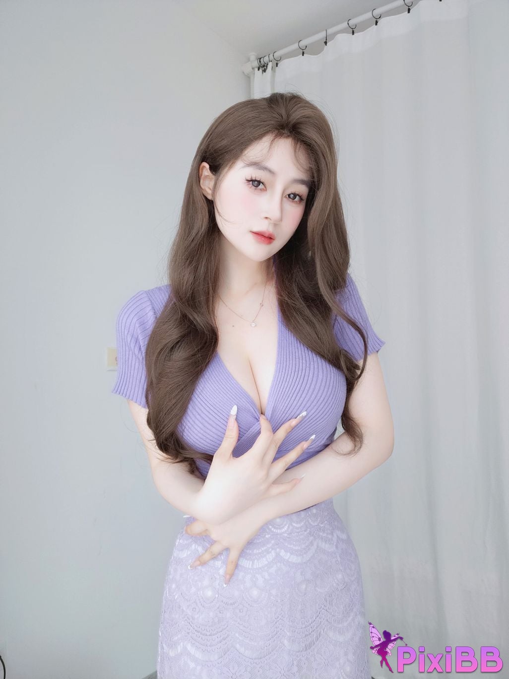 Cosplay White Bow 81 Fantia 2024.10 Chinese Girl Purple Wife PixiBB.COM 070