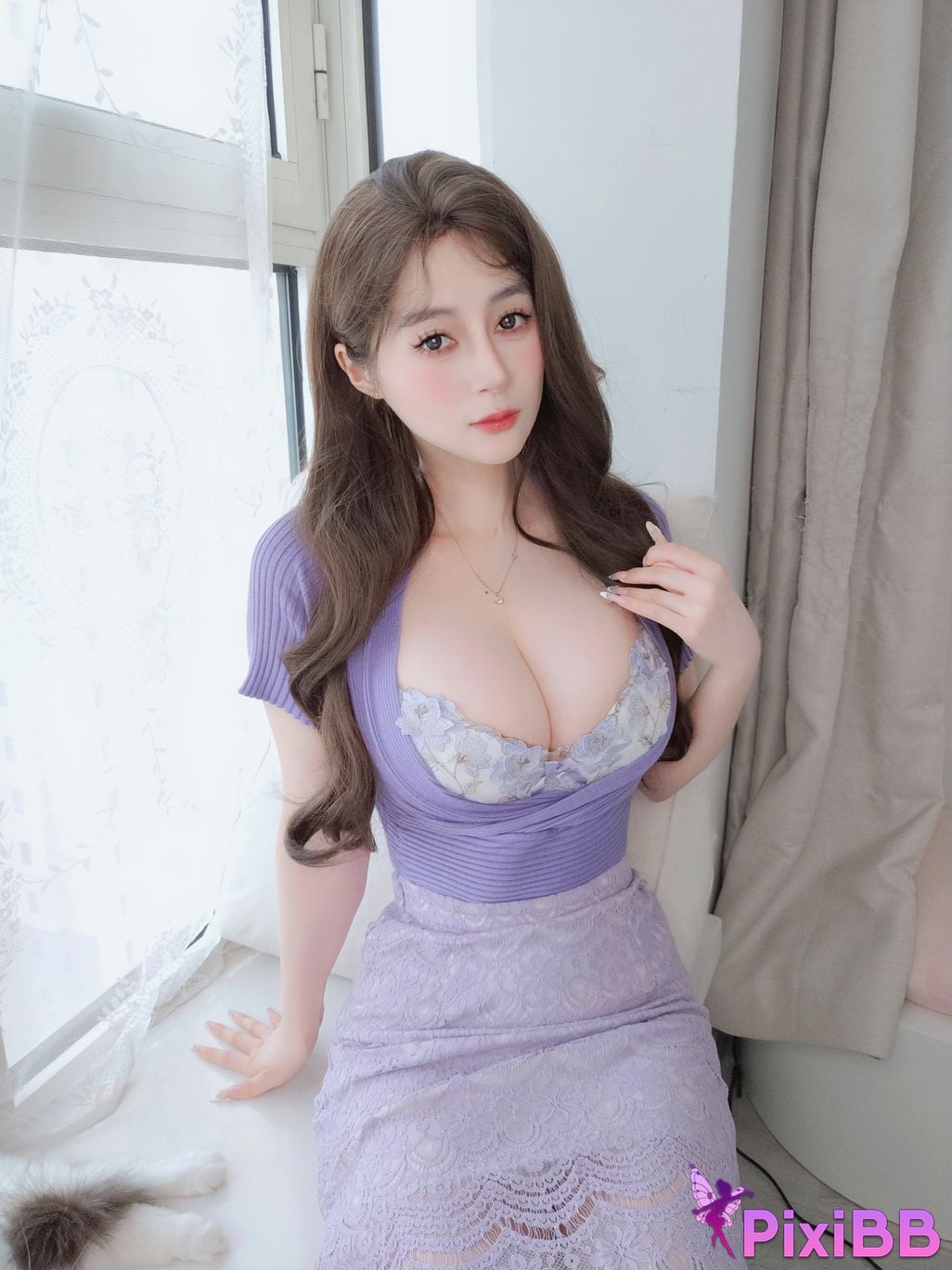 Cosplay White Bow 81 Fantia 2024.10 Chinese Girl Purple Wife PixiBB.COM 078