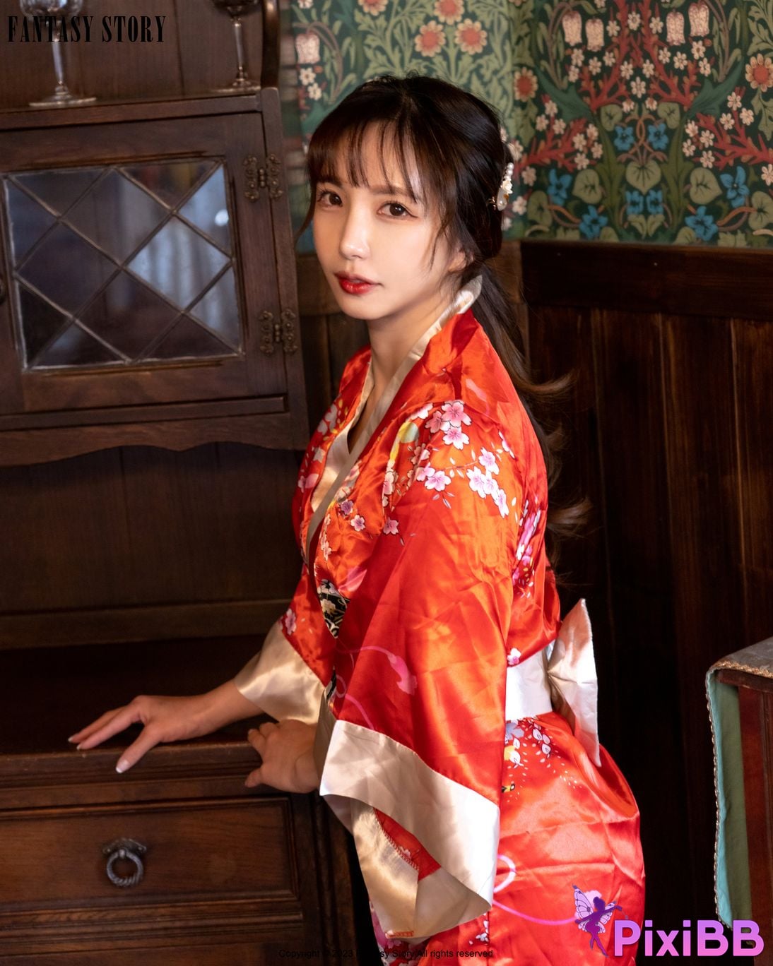 Fantasy Story Rua A Girl in a Red Yukata PixiBB.COM 001