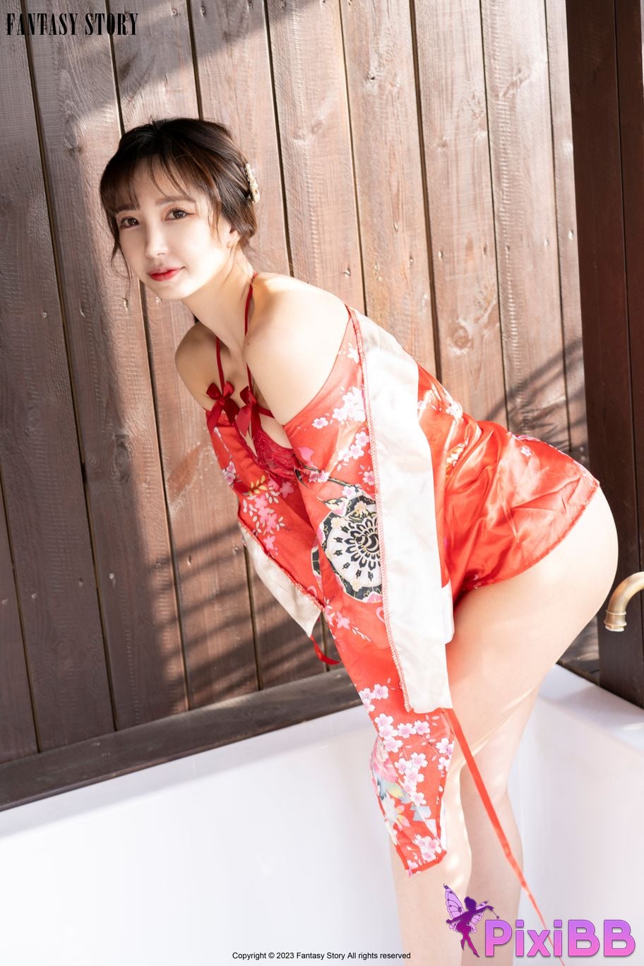 Fantasy Story Rua A Girl in a Red Yukata PixiBB.COM 052