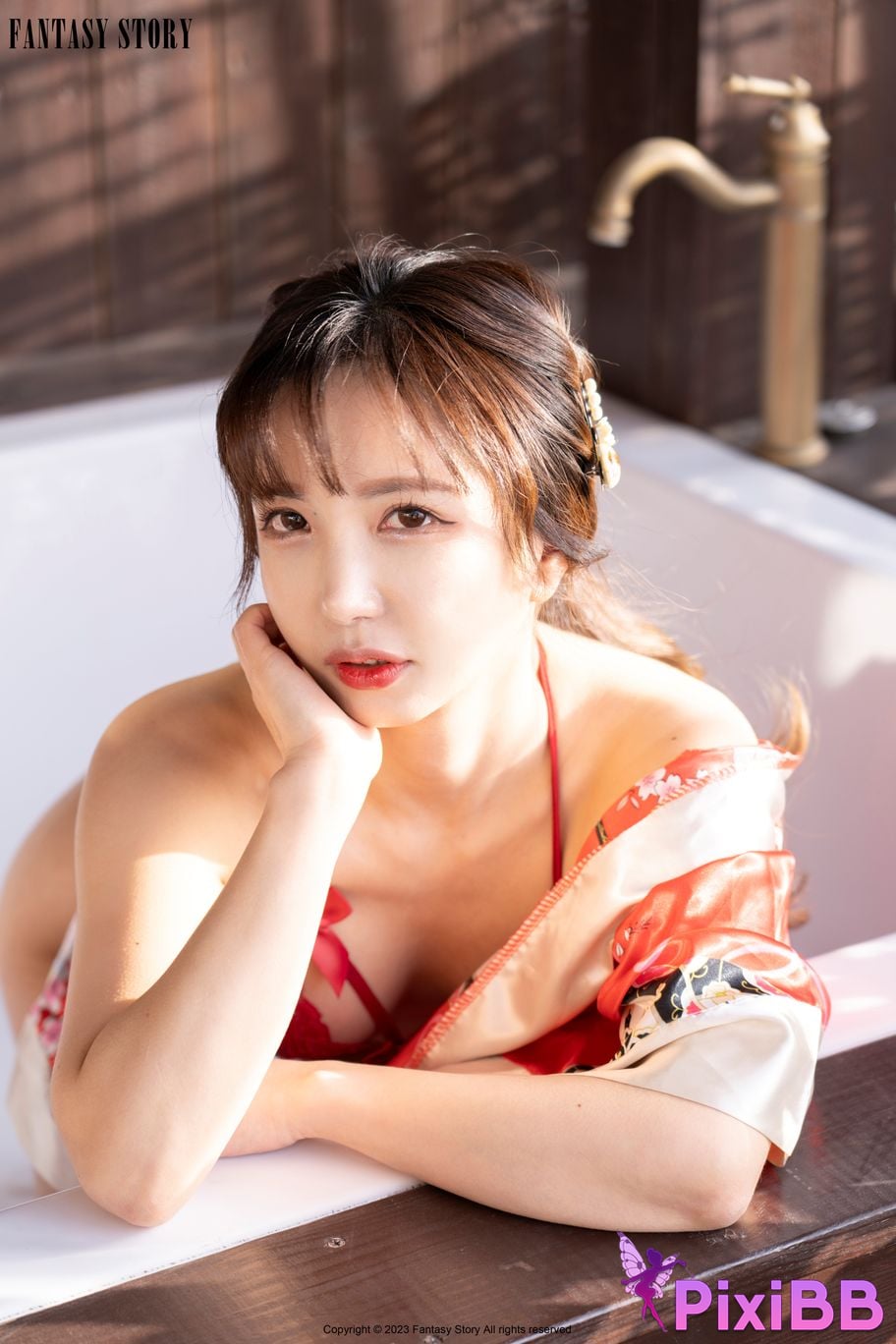 Fantasy Story Rua A Girl in a Red Yukata PixiBB.COM 053