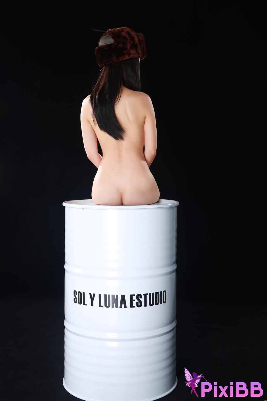 Private Photoshoot Ah Hui Dancing model with a one piece body in white stockings full scale private photo shoot PixiBB.COM 126