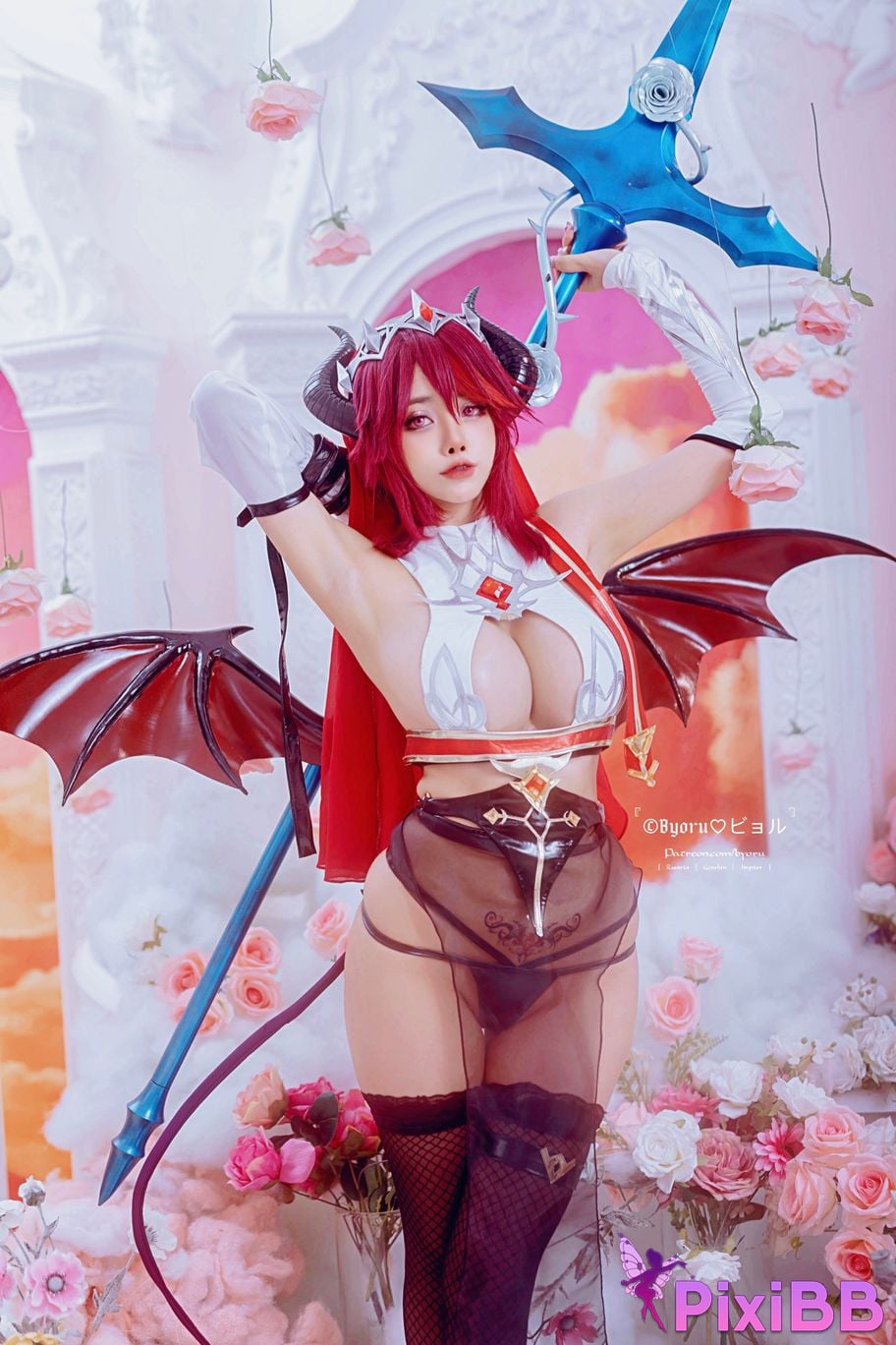 Cosplay Byoru Rosaria Succubus Genshin Impact PixiBB.COM 002