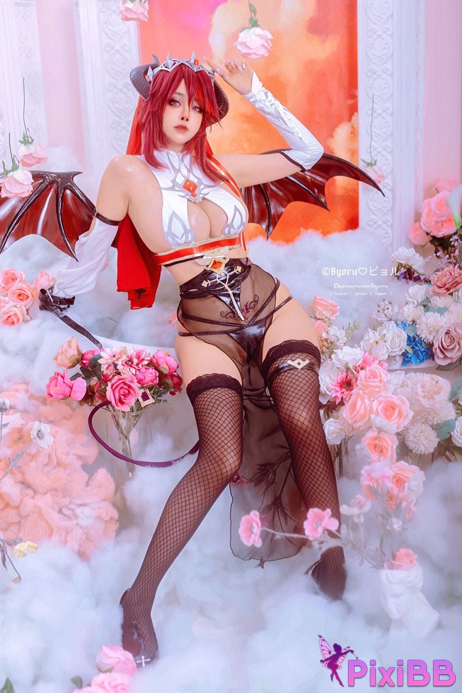 Cosplay Byoru Rosaria Succubus Genshin Impact PixiBB.COM 004