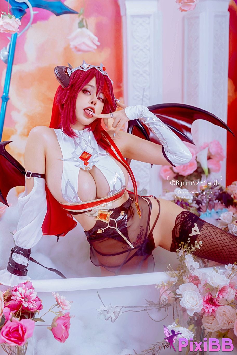Cosplay Byoru Rosaria Succubus Genshin Impact PixiBB.COM 007