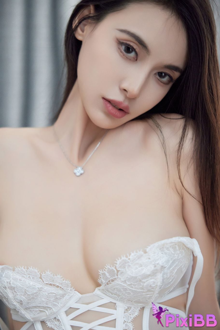 XR Uncensored lingyu69 R18 Xiuren.com model White lace PixiBB.COM 055