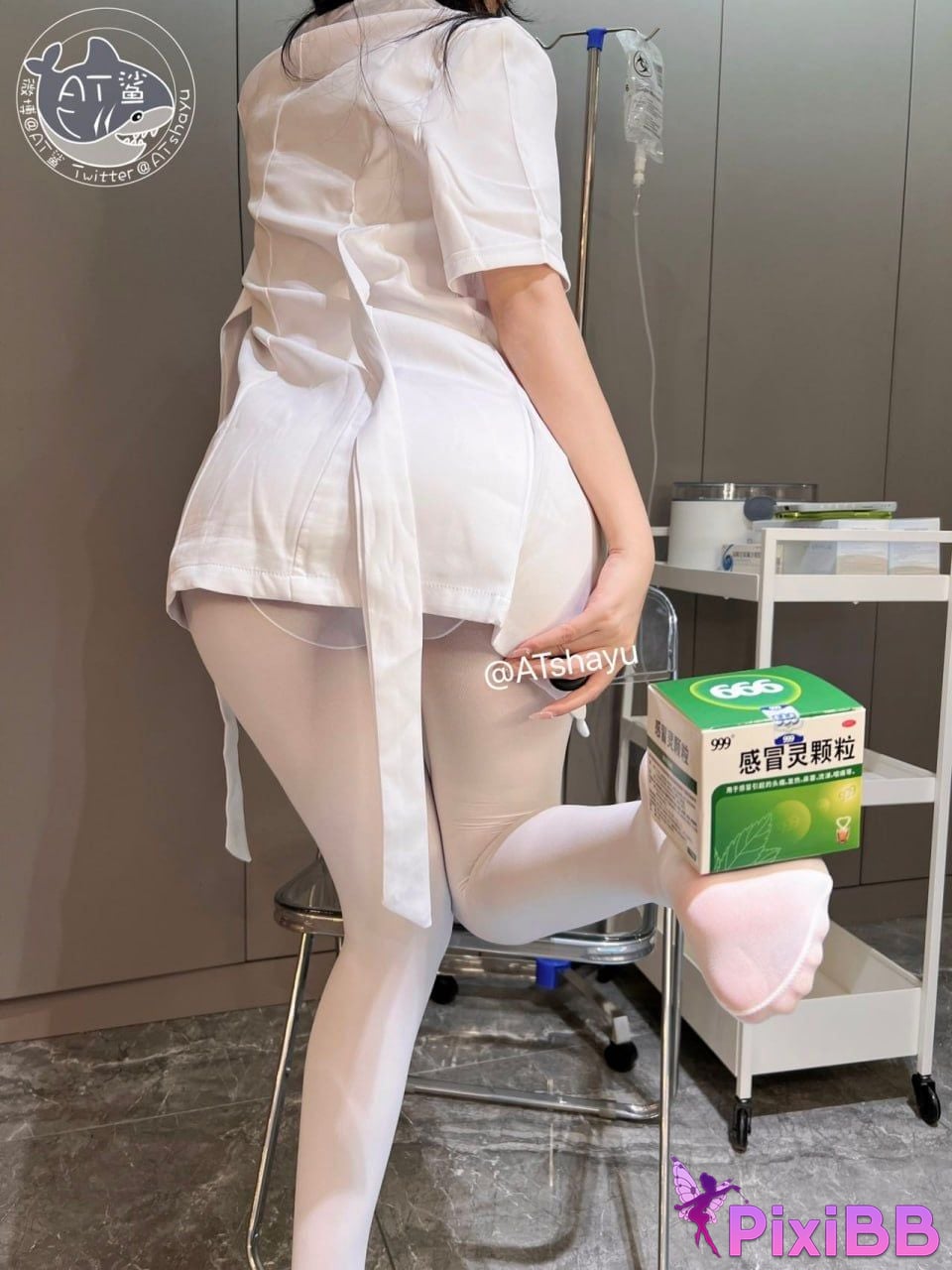 Cosplay AT Shark White Silk Nurse PixiBB.COM 005