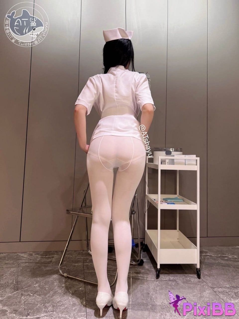 Cosplay AT Shark White Silk Nurse PixiBB.COM 055