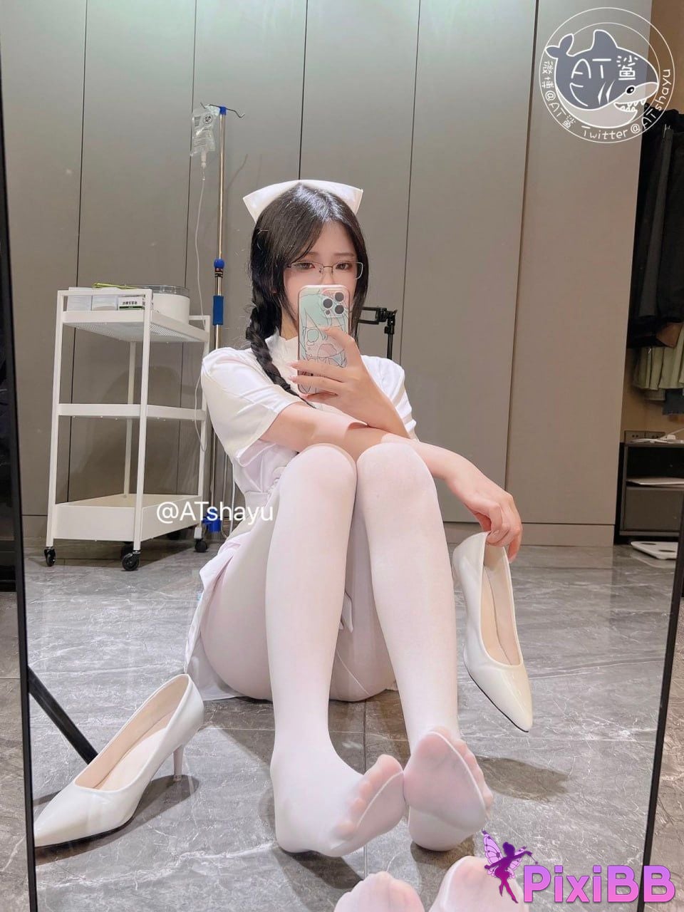 Cosplay AT Shark White Silk Nurse PixiBB.COM 104