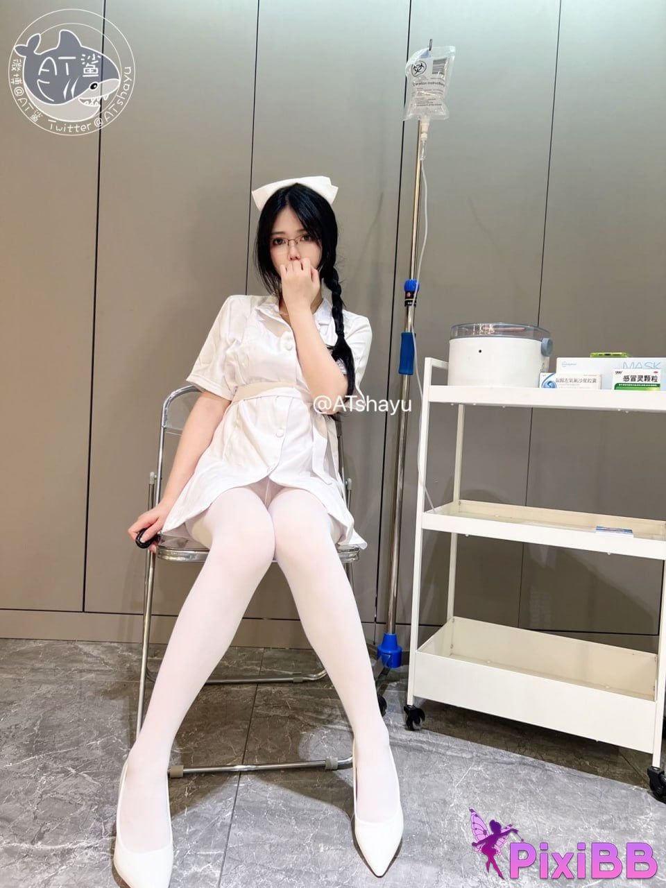 Cosplay AT Shark White Silk Nurse PixiBB.COM 110