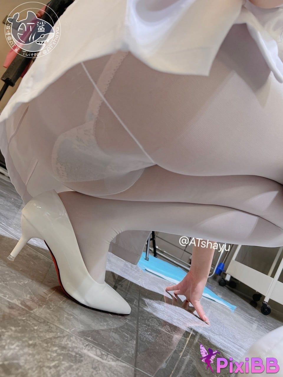 Cosplay AT Shark White Silk Nurse PixiBB.COM 111