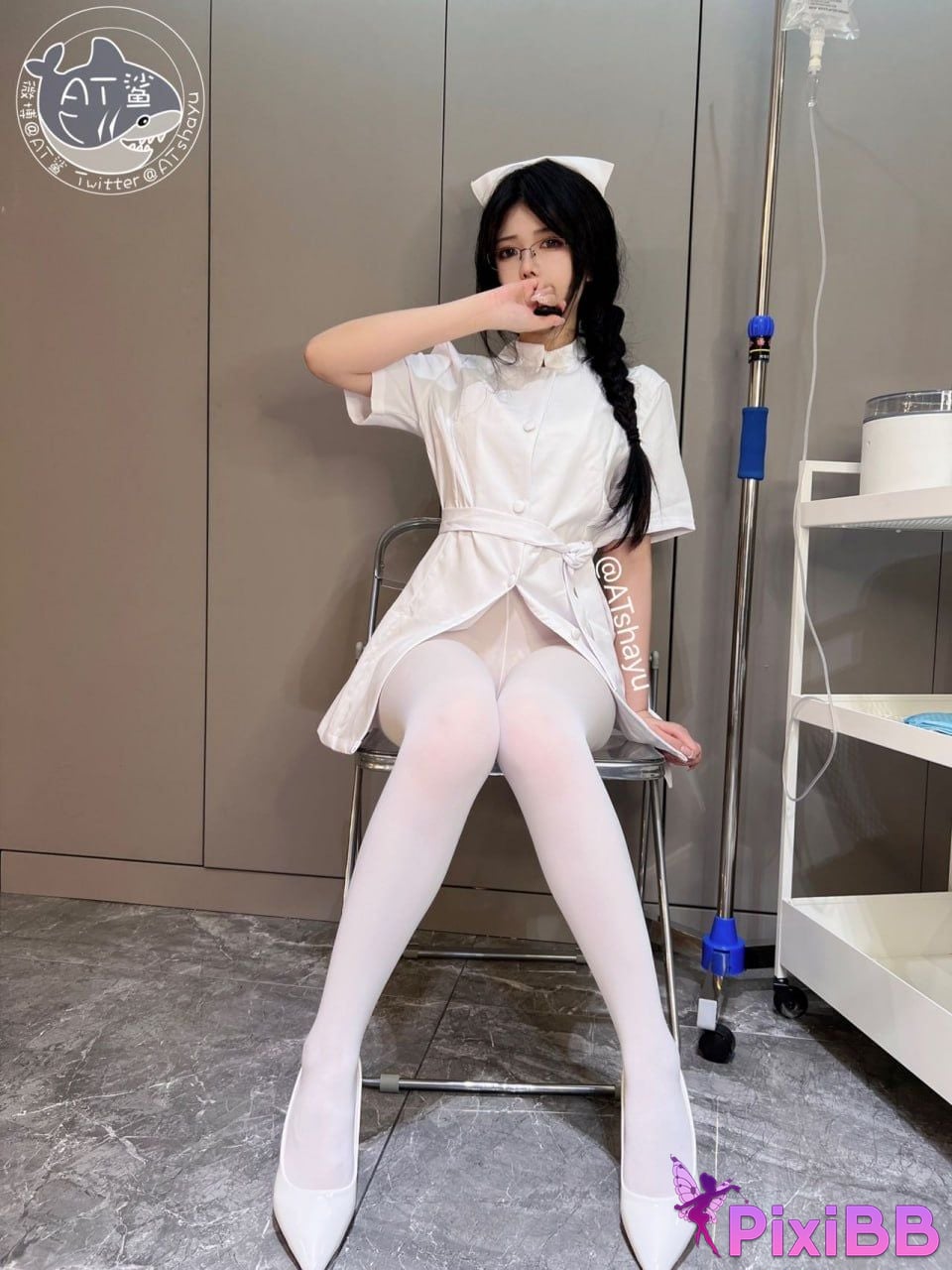 Cosplay AT Shark White Silk Nurse PixiBB.COM 115