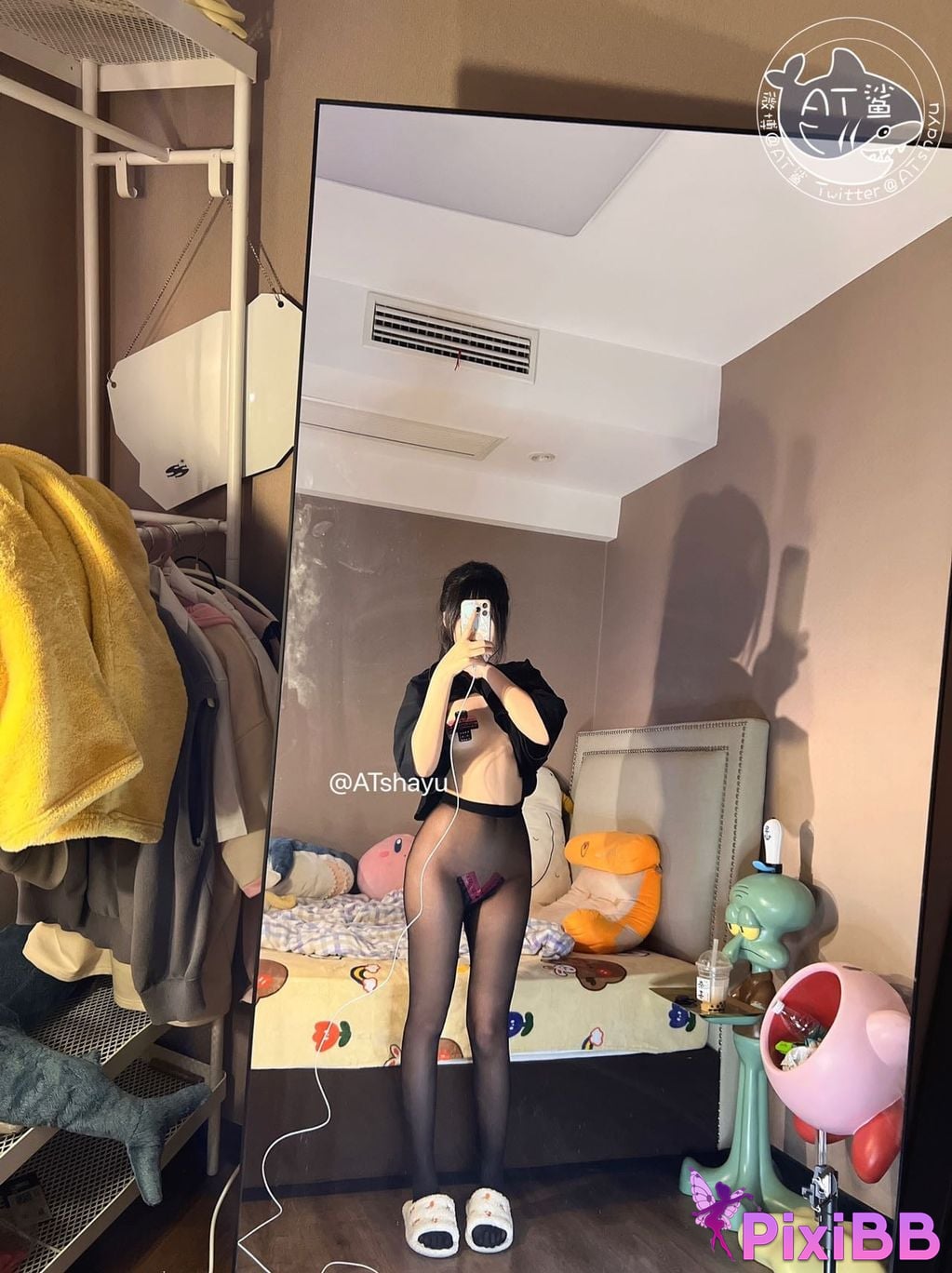 Cosplay AT Shark Black stockings PixiBB.COM 007