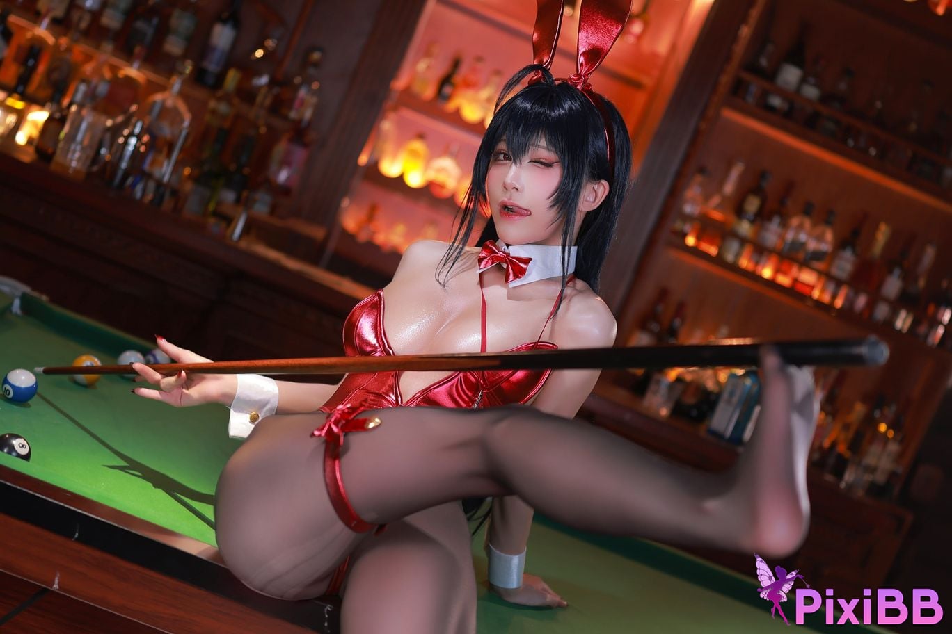 Cosplay Shui Miao Aqua Azur Lane Taihou Bunny Dafeng Girl PixiBB.COM 017