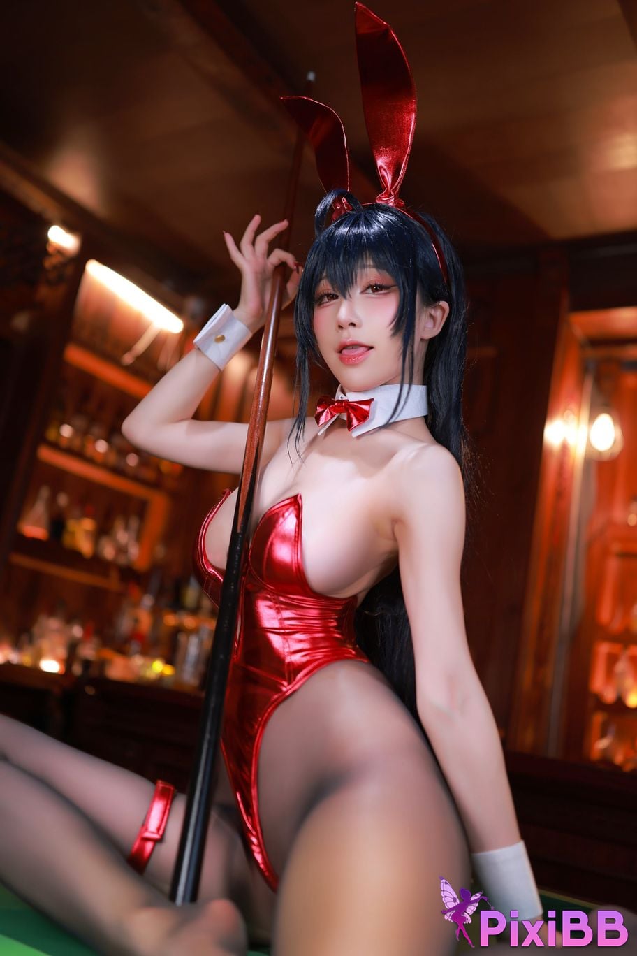Cosplay Shui Miao Aqua Azur Lane Taihou Bunny Dafeng Girl PixiBB.COM 018