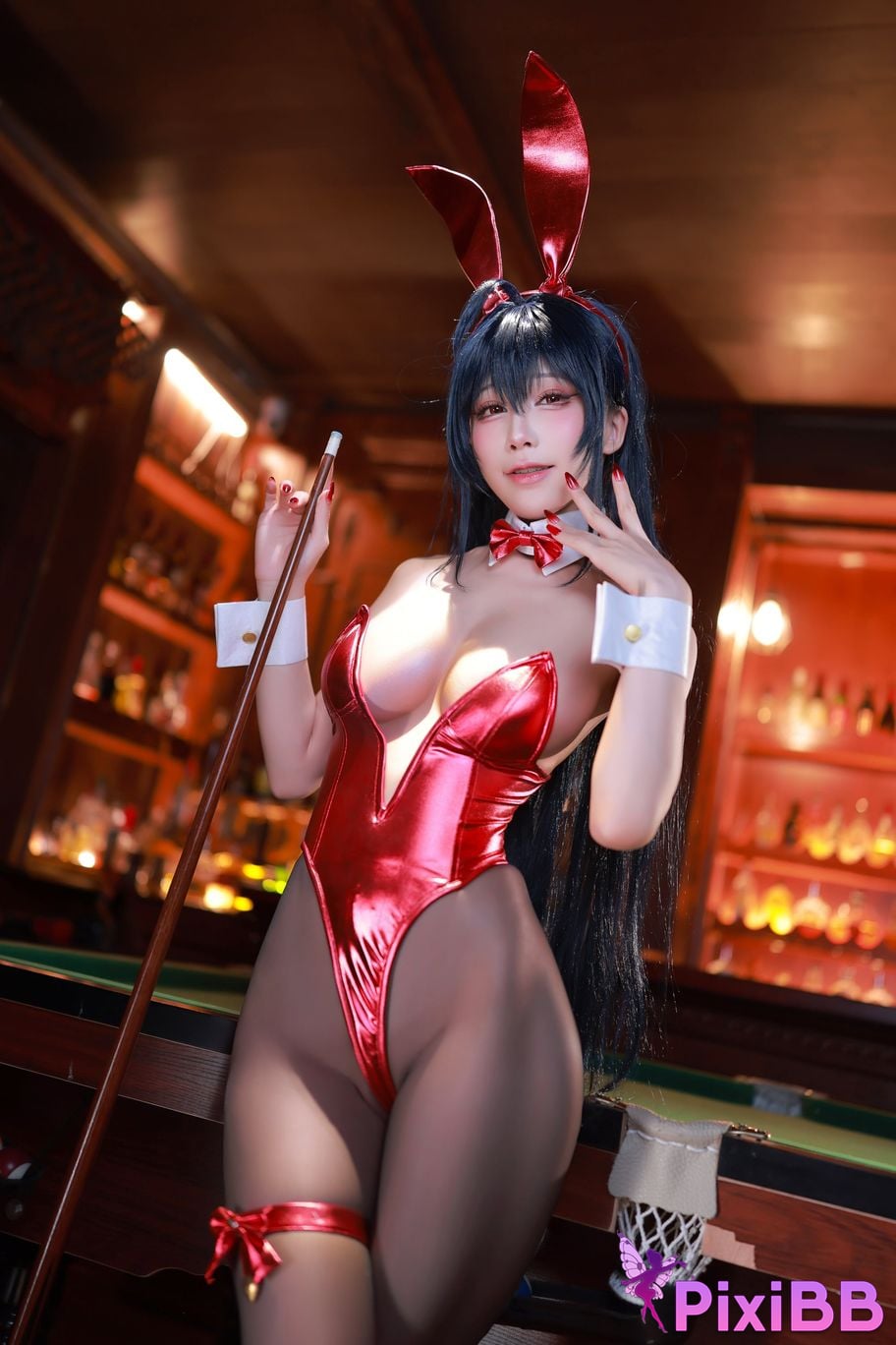 Cosplay Shui Miao Aqua Azur Lane Taihou Bunny Dafeng Girl PixiBB.COM 034