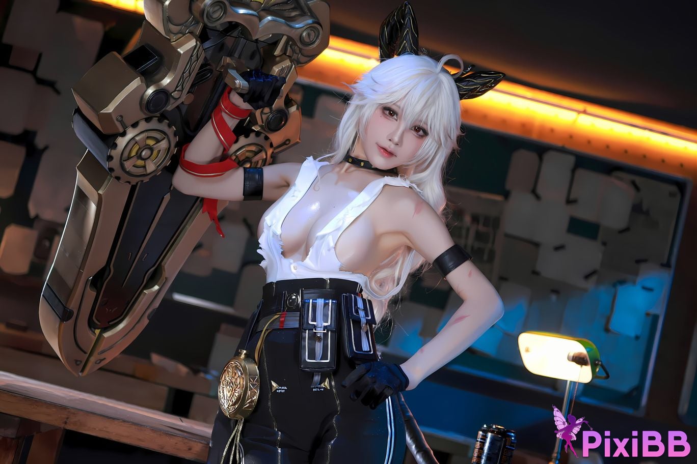 Cosplay ShuimiaoAqua Mingchao Zanni PixiBB.COM 004