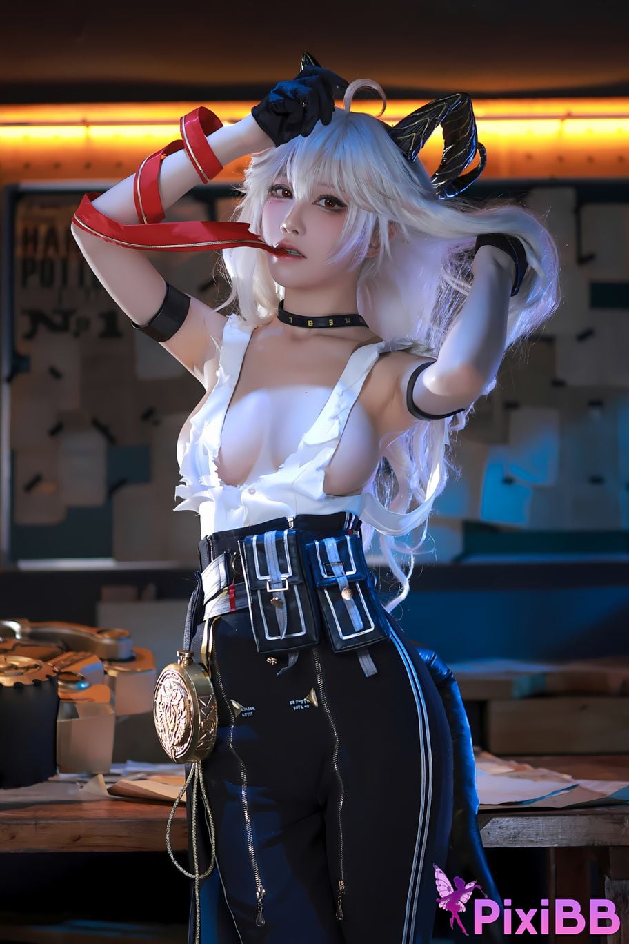 Cosplay ShuimiaoAqua Mingchao Zanni PixiBB.COM 013