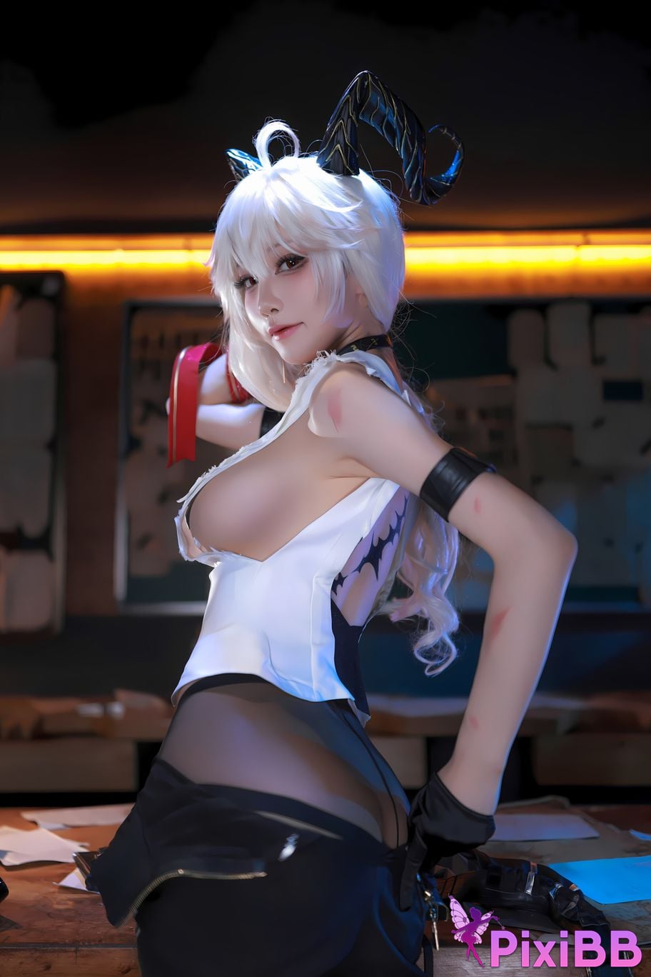 Cosplay ShuimiaoAqua Mingchao Zanni PixiBB.COM 030