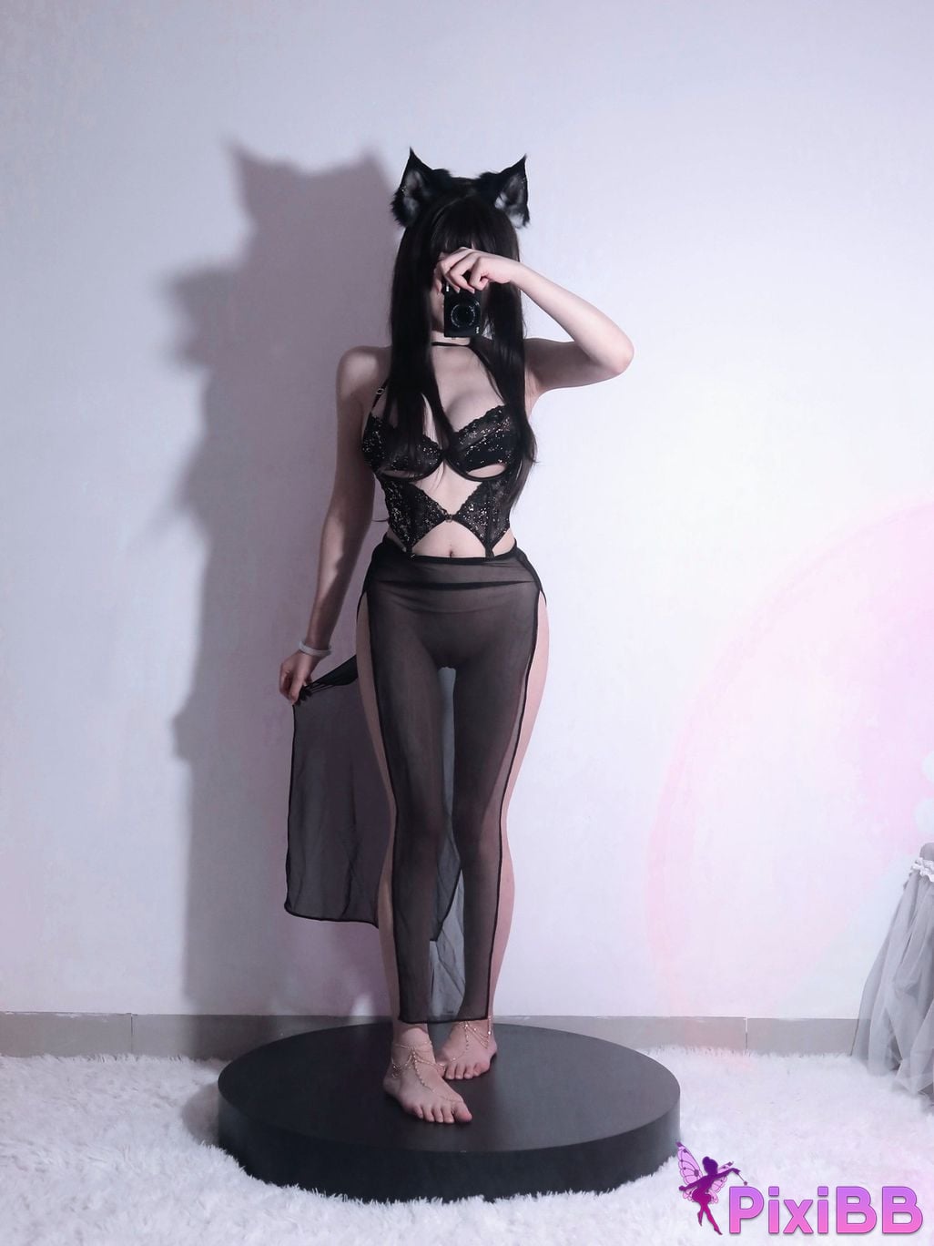 Cosplay Takahashi Chirin The latest three sets of Magic Dragon Black Jacket Gauze Hollow Fun PixiBB.COM 018