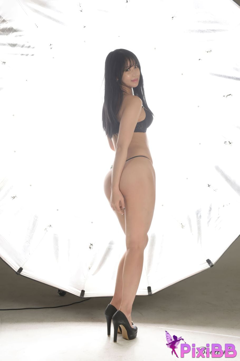 Private Photoshoot Leisha Korean long legged goddess white shirt PixiBB.COM 127